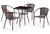 Комплект мебели T282BNS/Y137B-W51-4PCS (иск. ротанг) 4+1 Комплект мебели T282BNS/Y137B-W51-4PCS (иск. ротанг) 4+1