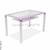 Стол стеклянный S206(130) Light purple/Silver Стол стеклянный S206(130) Light purple/Silver