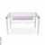 Стол стеклянный S206(130) Light purple/Silver Стол стеклянный S206(130) Light purple/Silver