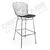 Стул HARRY BERTOIA барный черная сталь + подушка черная Стул HARRY BERTOIA барный черная сталь + подушка черная